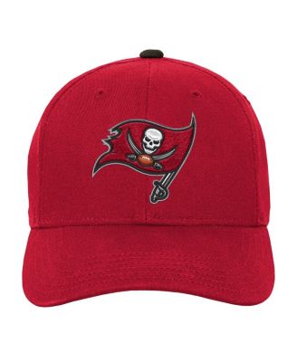 Big Boys and Girls Red Tampa Bay Buccaneers Team Pre-Curved Adjustable Hat