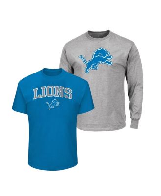 Men's Blue/Heather Gray Detroit Lions Big & Tall 2-Pack T-Shirt Set