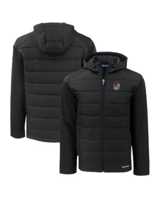 Cutter & Buck - Men's Black Georgia Bulldogs Evoke Hybrid Eco Softshell Full-Zip Hoodie Jacket
