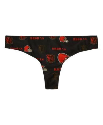 Women's Brown Cleveland Browns Mosaic All Over Print Thong
