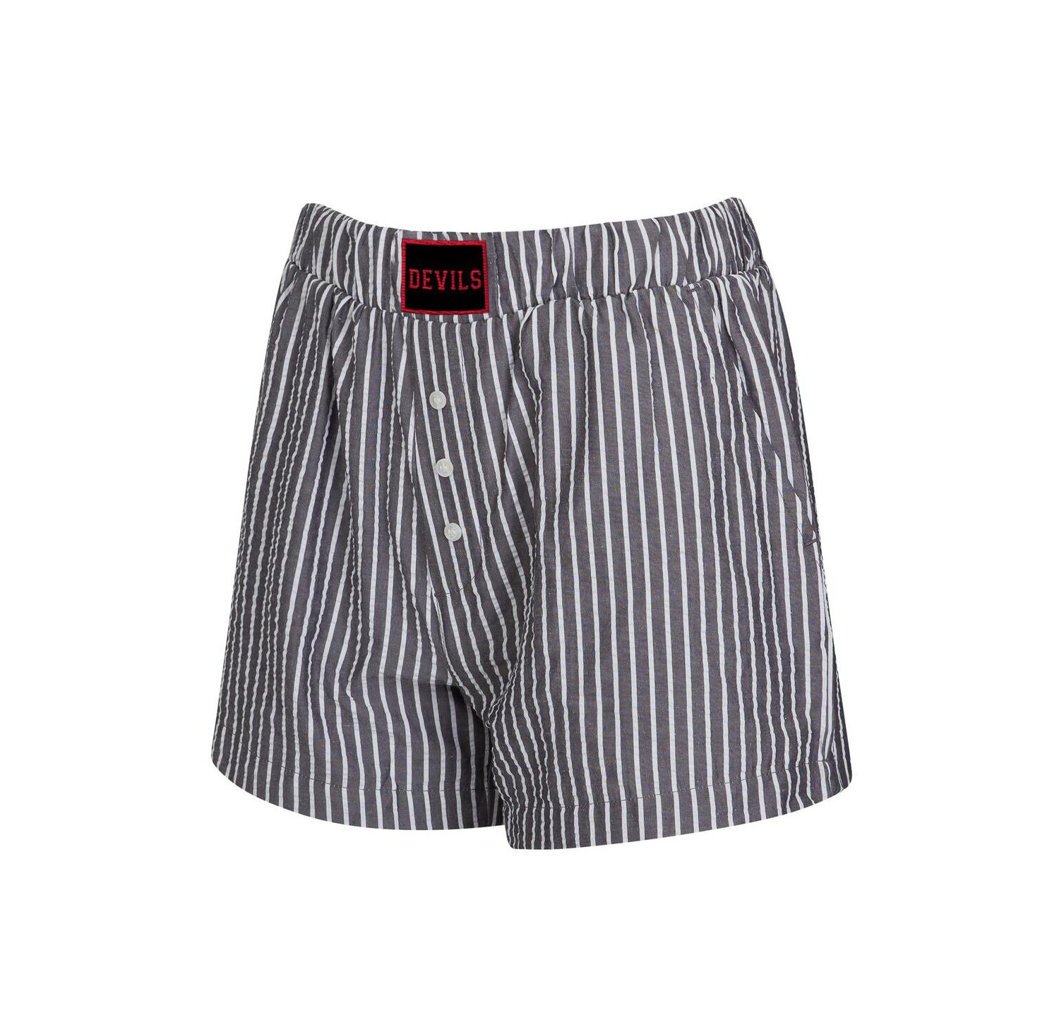 Women's 2-Pack Charcoal New Jersey Devils Boxer Shorts Set
