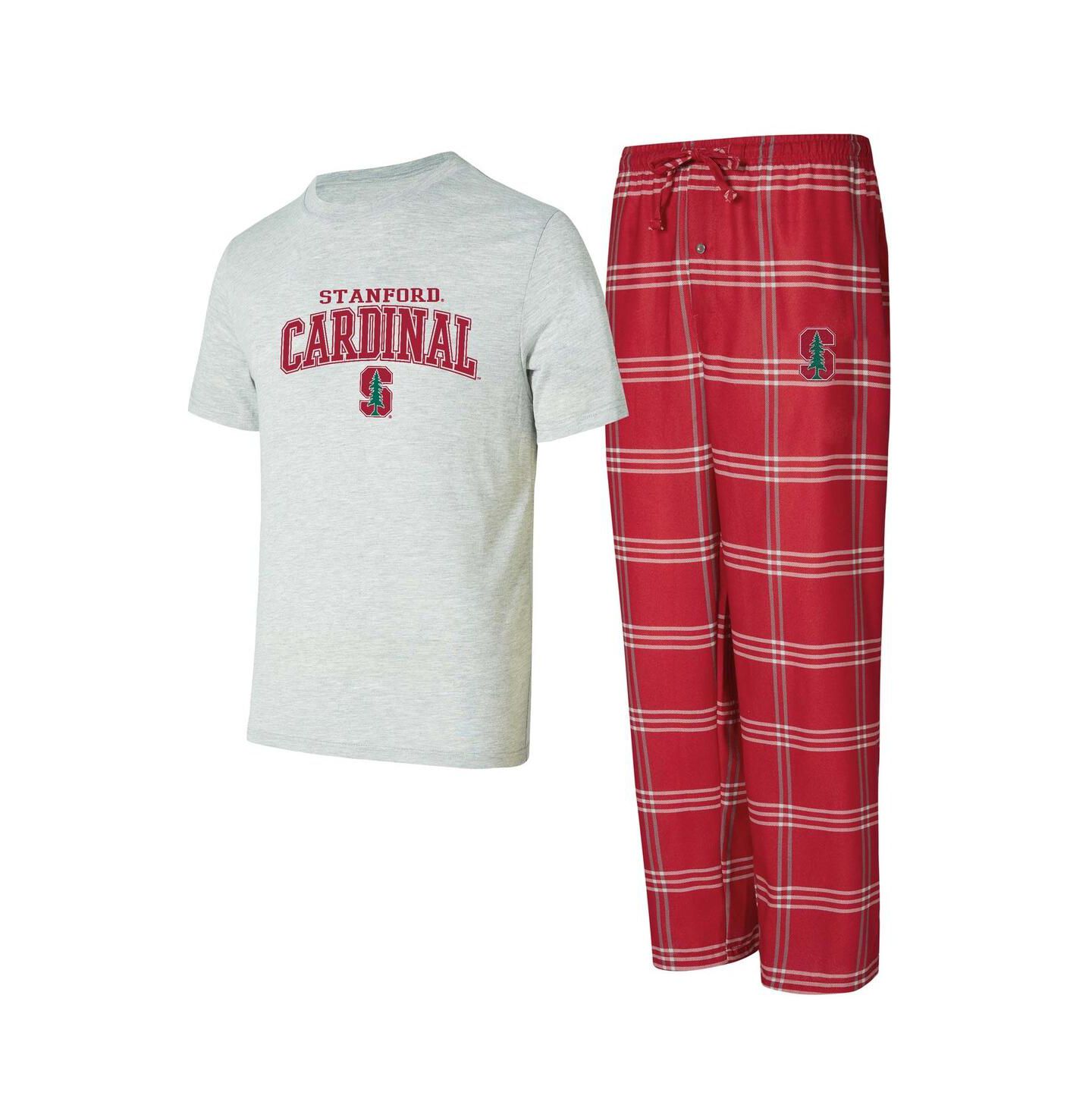 Мужской комплект для сна Concepts Sport Stanford Cardinal: пижамы и брюки, Cardinal/Gray — фото 1