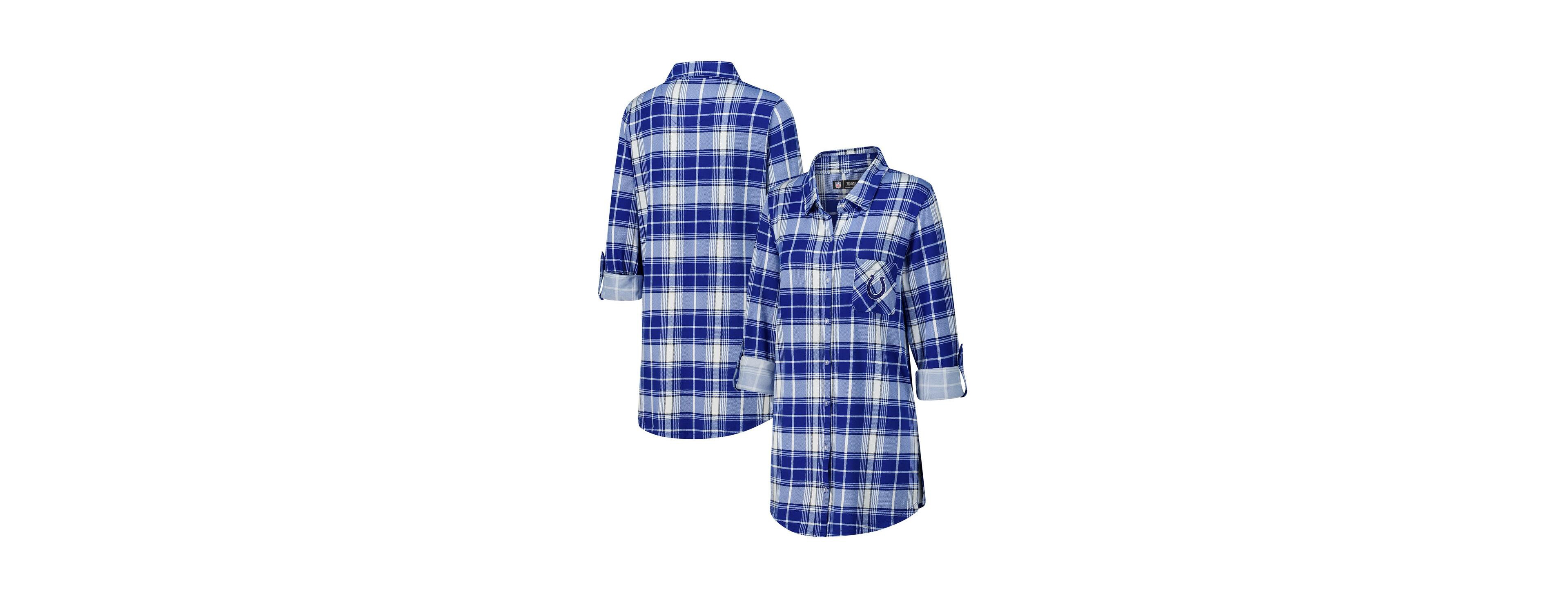 Concepts Sport Women's Royal Indianapolis Colts Ashford Plaid Knit Nightshirt