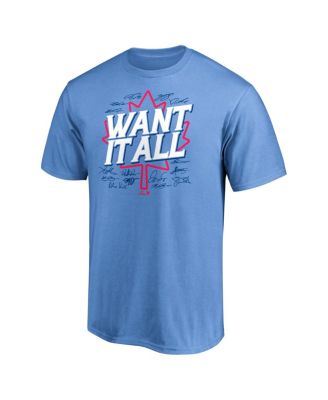 BreakingT - Men's and Women's Powder Blue Toronto Blue Jays Want It All T-Shirt