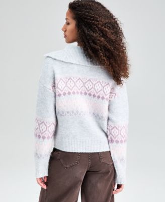 Petite Fair Isle Long-Sleeve Sweater, Macy's Exclusive