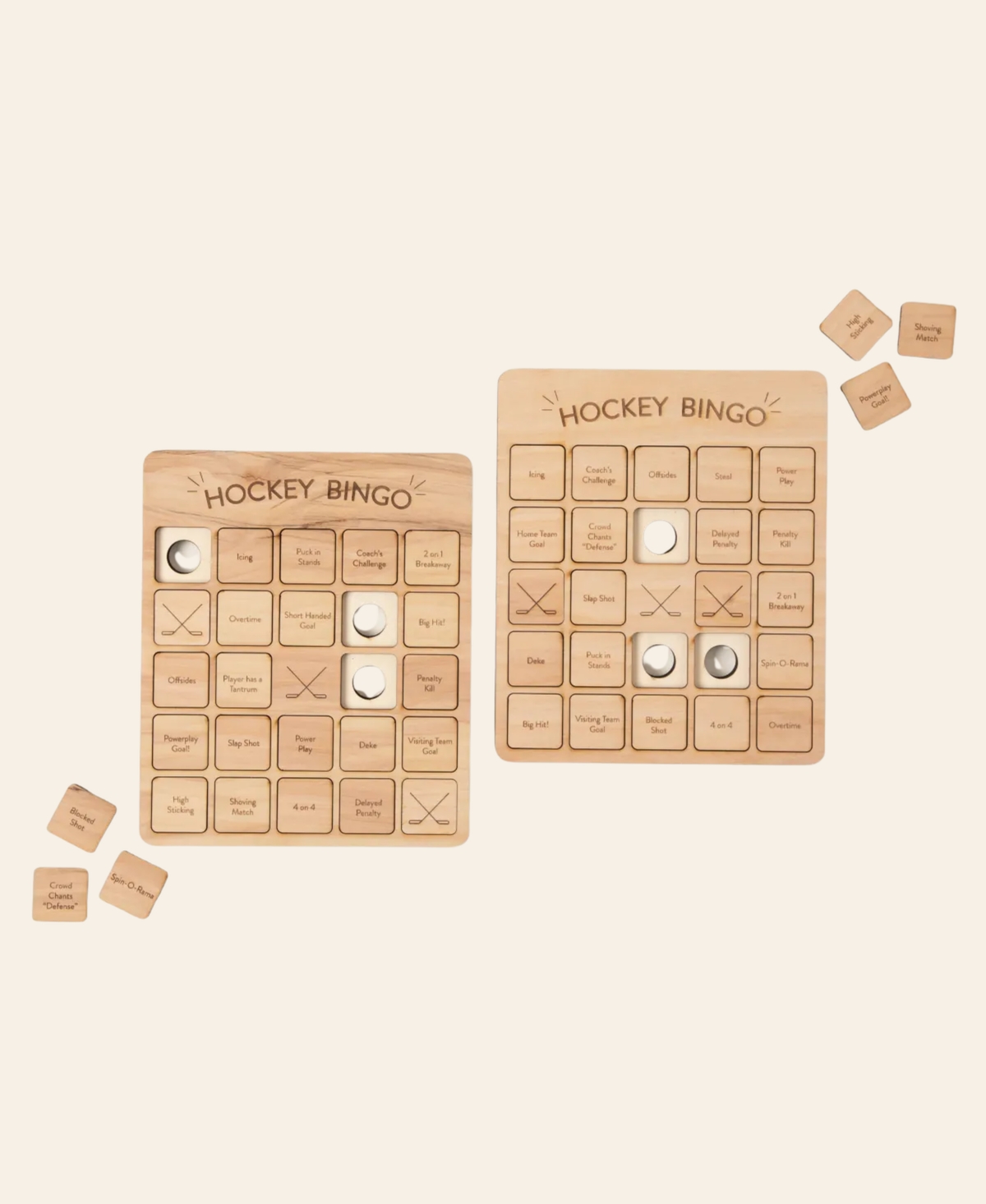 Uncommon Goods Hockey Bingo Game, Set of 2