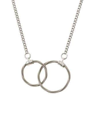 Interlocking Guitar String Circles Steel Pendant Necklace