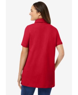 Women's Plus Size Perfect Short-Sleeve Polo Shirt