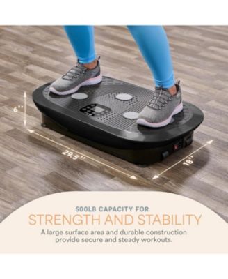 Rhythm 4D Vibration Plate Exercise Machine – Whole Body Workout Platform with Handles, Triple Motors & Remote