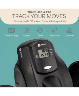 Under Desk Elliptical - Under Desk Pedal Exerciser to Strengthen Muscles and Build Cardiovascular Fitness - Stationary Desk Exercise Equipment with LCD Monitor for Leg Recovery and Therapy