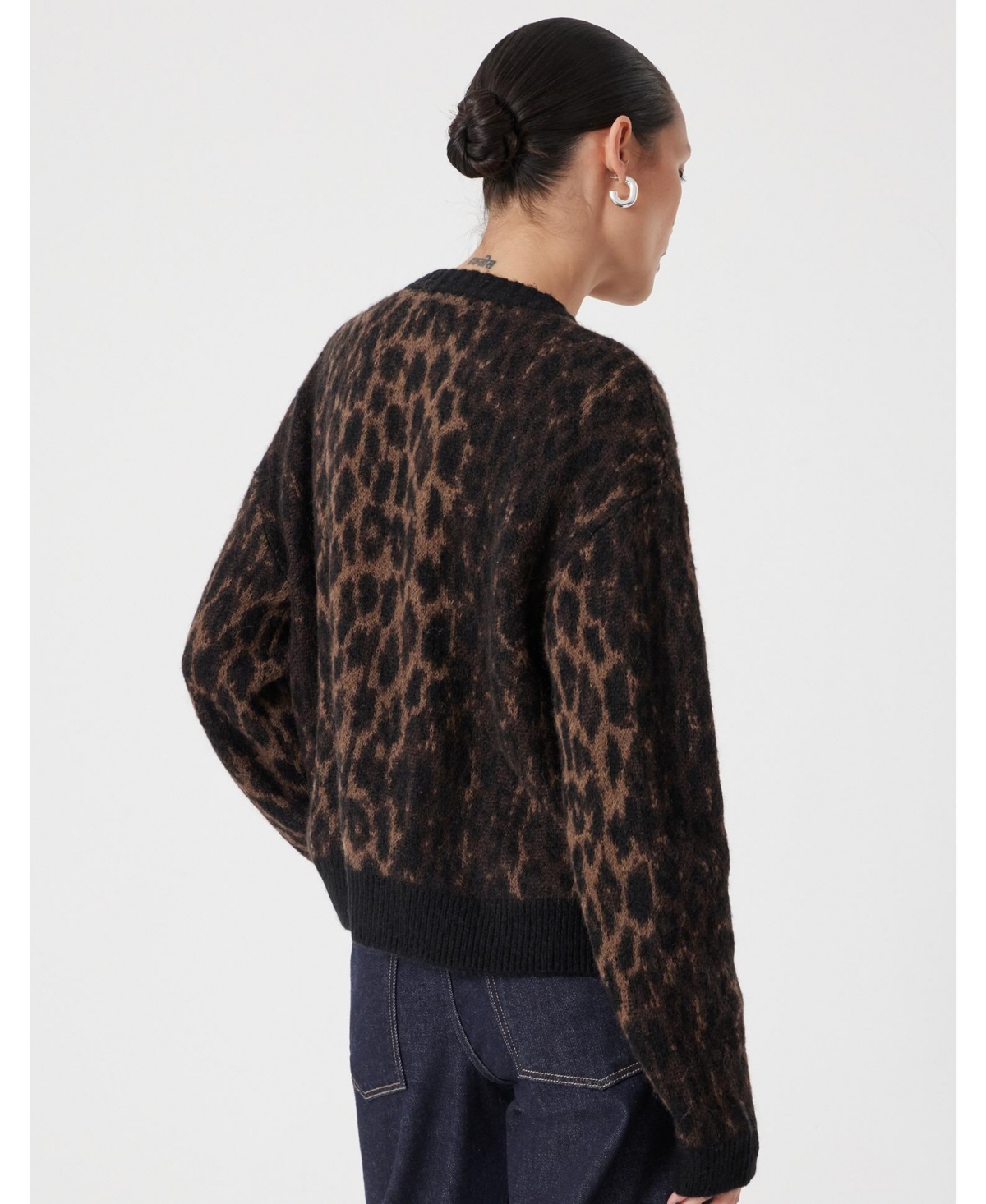 Hush Women's Animal Jacquard Cardigan With Mohair