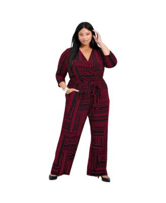 Women's Plus Size Mara Wrap Front Jumpsuit