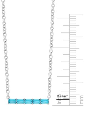 Lab-Grown Sapphire (5/8 ct. t.w.) Necklace in Sterling Silver (also in Multi-Stone)