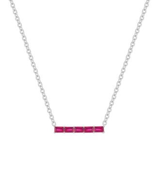 Lab-Grown Sapphire (5/8 ct. t.w.) Necklace in Sterling Silver (also in Multi-Stone)