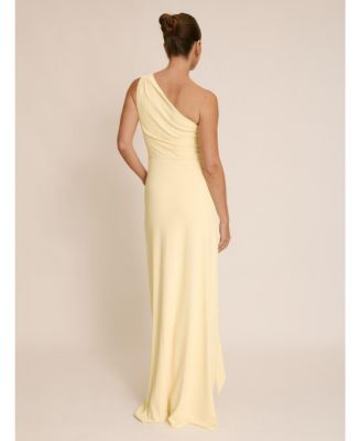 Women's One Shoulder Drape Stretch Bridesmaid Dress