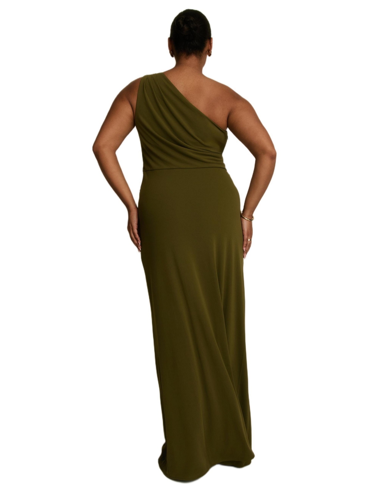 Six Stories Women's One Shoulder Drape Stretch Bridesmaid Dress
