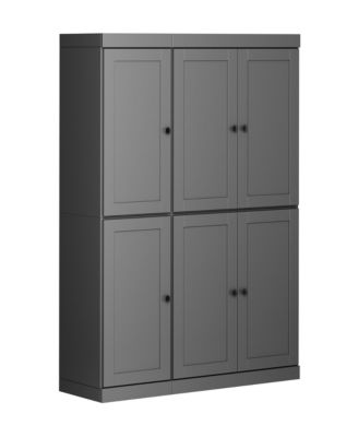 100% Solid Wood Pantry Cabinet with Shaker Doors, Adjustable Shelves, 48.5" Wide, 71.5" Tall