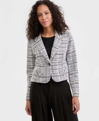 Women's Notch Collar Cropped Blazer