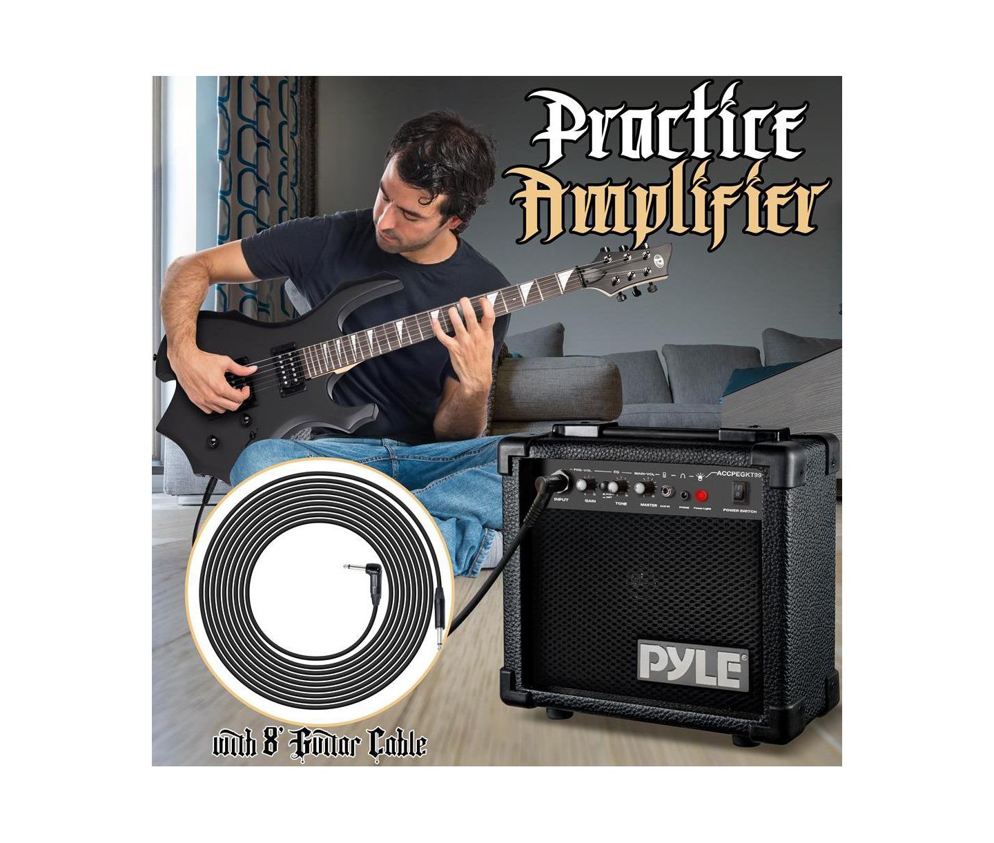 Детские игрушки Pyle Heavy Series EG Fire Full-Size Electric Guitar and Amplifier Kit, Ages 14+ — фото 3