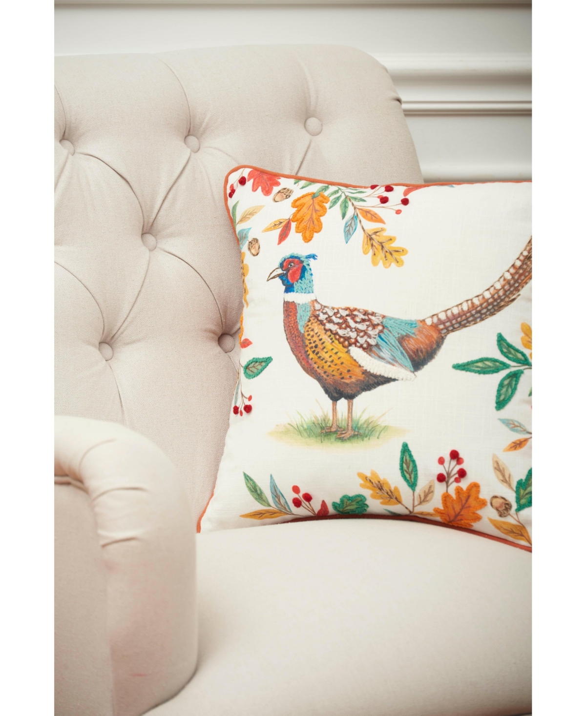 C&F Home Harvest Pheasant Throw Pillow