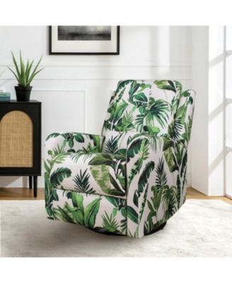 Arlette Transitional Swivel Recliner with Metal Base