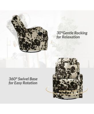 Arlette Transitional Swivel Recliner with Metal Base