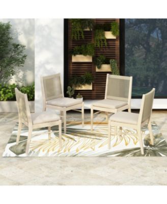 Cordoba Acacia Wood Dining Chair With Water-Repellent Fabric