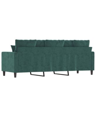 3-Seater Sofa Dark Green 70.9" Velvet