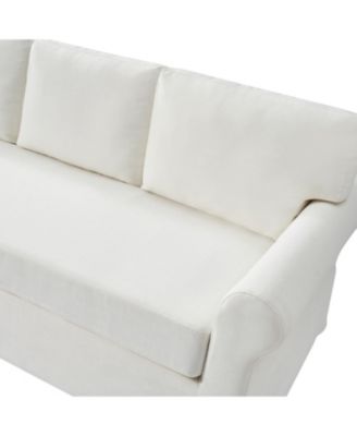 Israel Traditional Slipcovered Sofa with Solid Leg