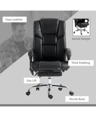 Vibration Massage Office Chair with Lumbar Heat, Footrest,