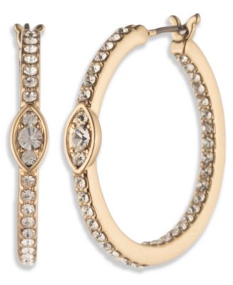 Givenchy - Glass Crystal Drama Hoop Earrings (also in Gold-Tone)