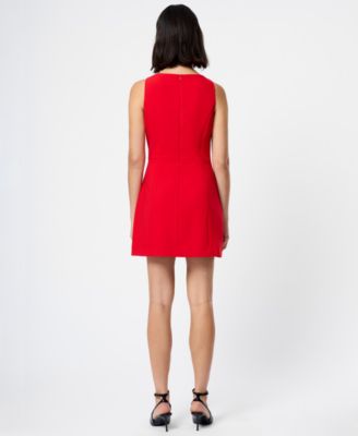 Women's Boat Neck Sleeveless Mini Dress
