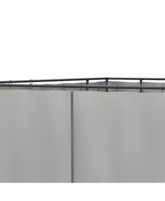 9.84' x 9.84' Gazebo Sidewall Set with Hooks/C-Rings,