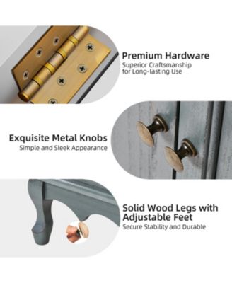 Farmhouse Pallantium 34" Tall 2-door Accent Cabinet with Adjustable Legs