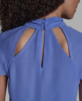 Women's High Neck Short-Sleeve Top