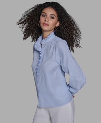 Women's Long-Sleeve Collared Top