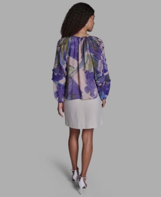 Women's Long-Sleeve Tie Detail Pull-On Top