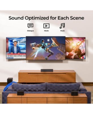 Poseidon M4T 5.1 Dolby Atmos Sound Bar for TV, Wireless Subwoofer, Surround Adjustable, 450W