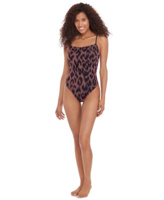 Steve Madden - Women's Square Neck One-Piece Swimsuit