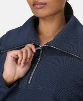 Women's Peaceful Rib Half-Zip Cropped Sweatshirt