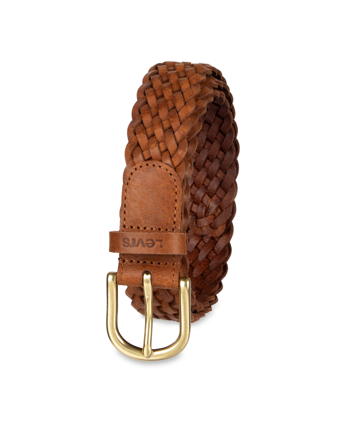 Levi's Women's Fully Adjustable Leather Braided Belt In Brown