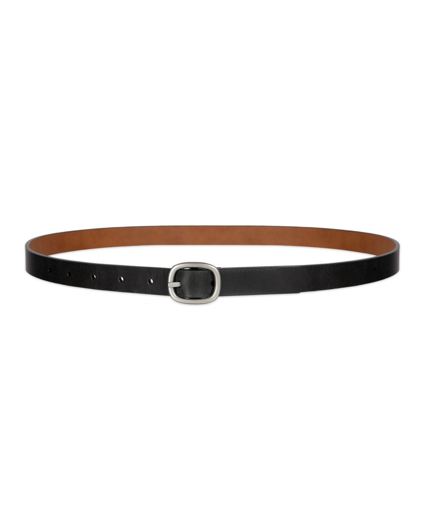 Женские ремни Levi's 2-Pack Perforated and Reversible Skinny Casual Belt Set, цвет: Чёрный / Рыжевато-коричневый коричневый — фото 4
