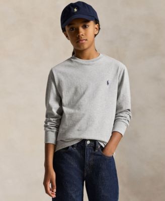 Boys' 8-20 Cotton Jersey Long-Sleeve T-shirt