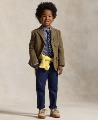 2T-7 Boys' Gingham Cotton Poplin Shirt