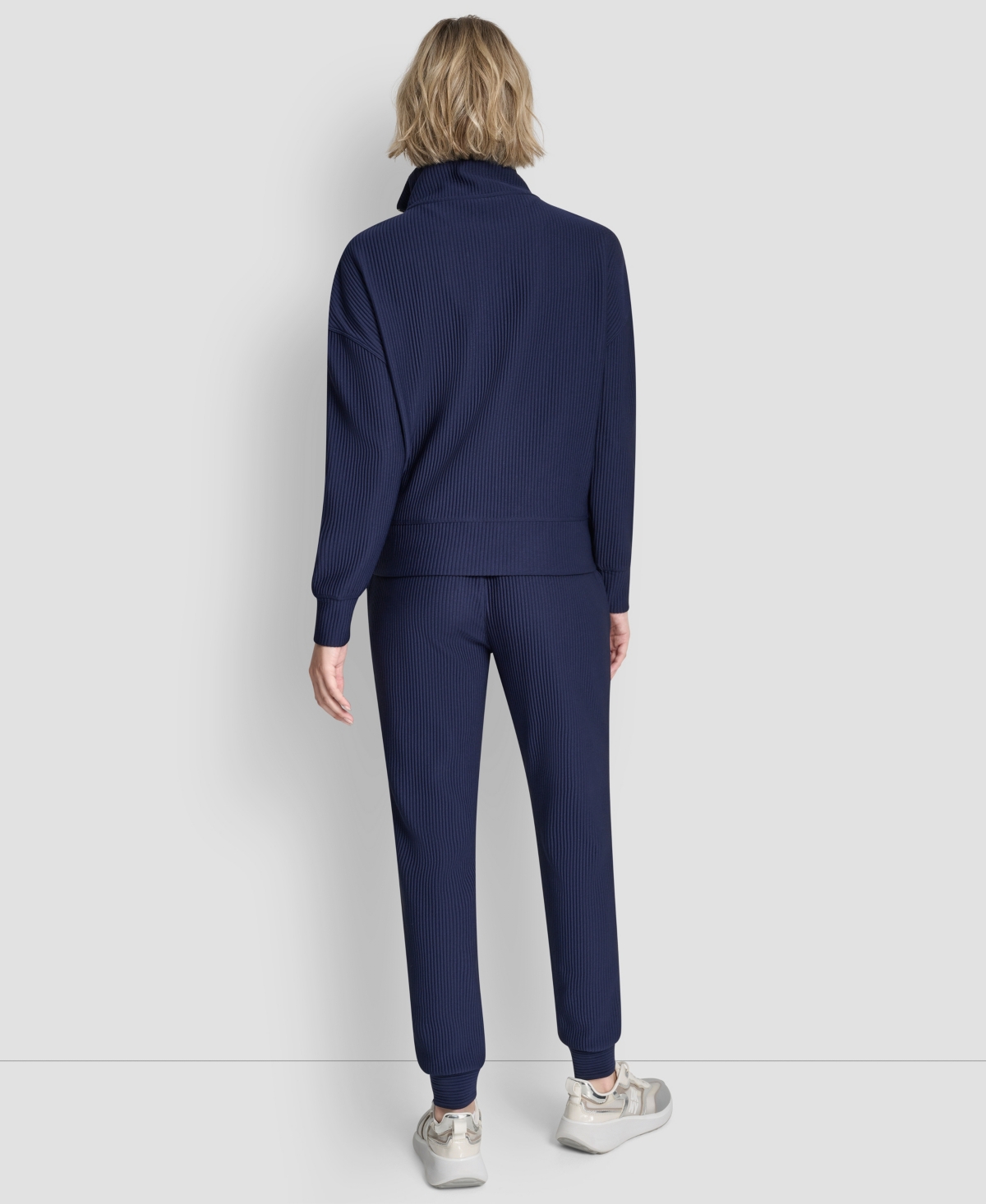 Dkny Women's Tech Ottoman Mock Neck Half-Zip Top