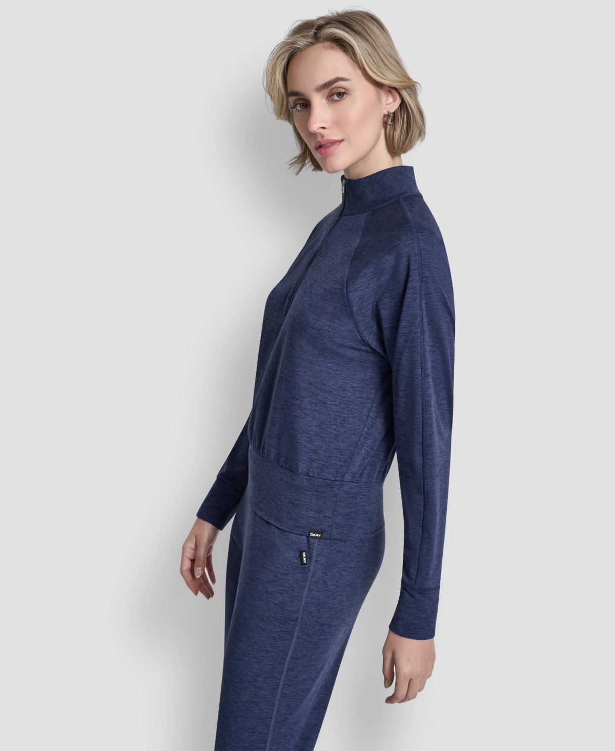 Dkny Women's Space Dye Half-Zip Top