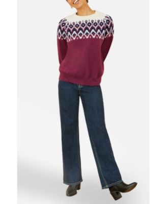 Women's Fair Isle Relaxed Fit Knitted Sweater