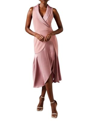 Women's Tux Sleeveless Midi Dress