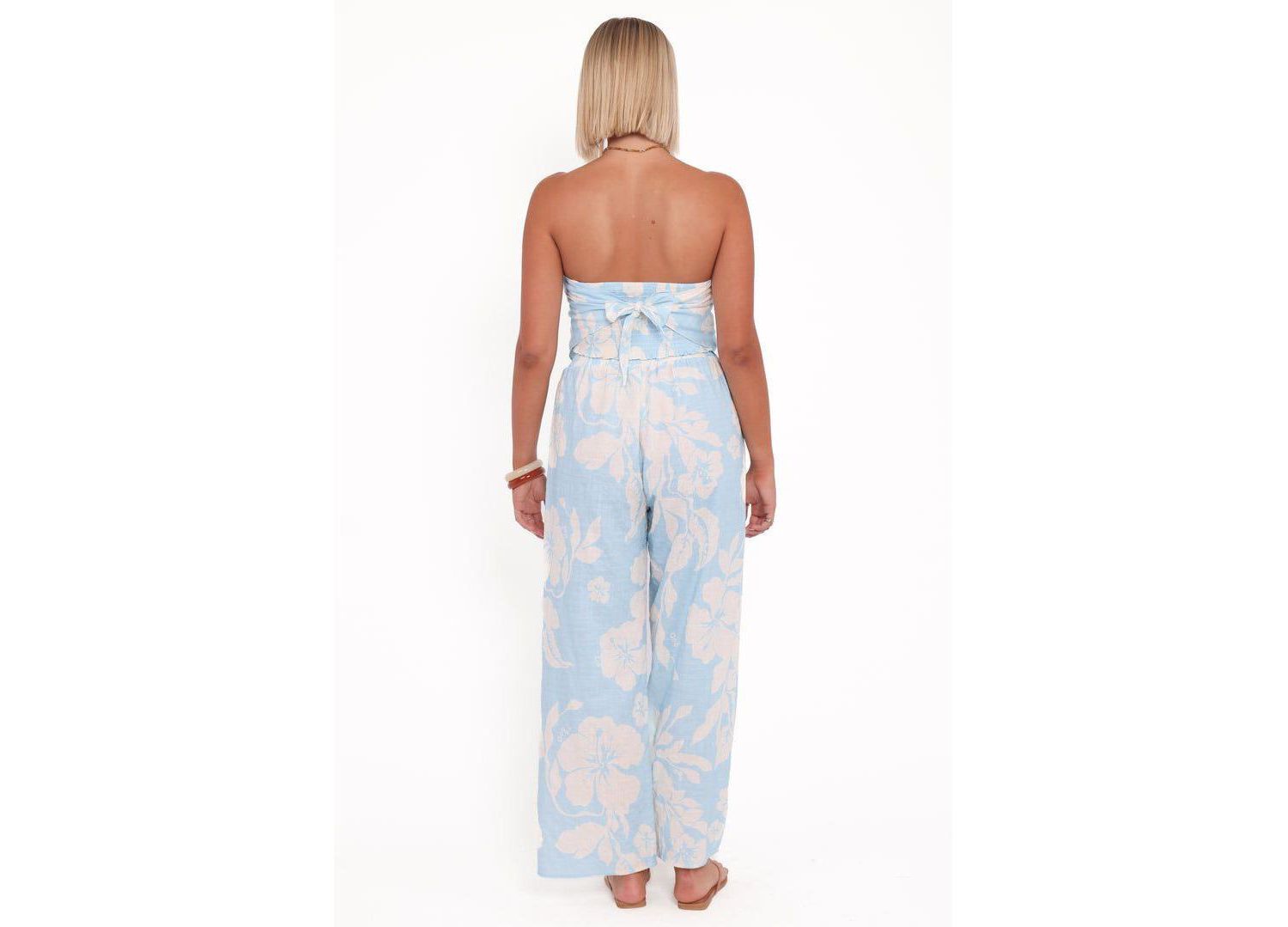 Women's Lourdes Wide Leg Pant - Blue Hibiscus