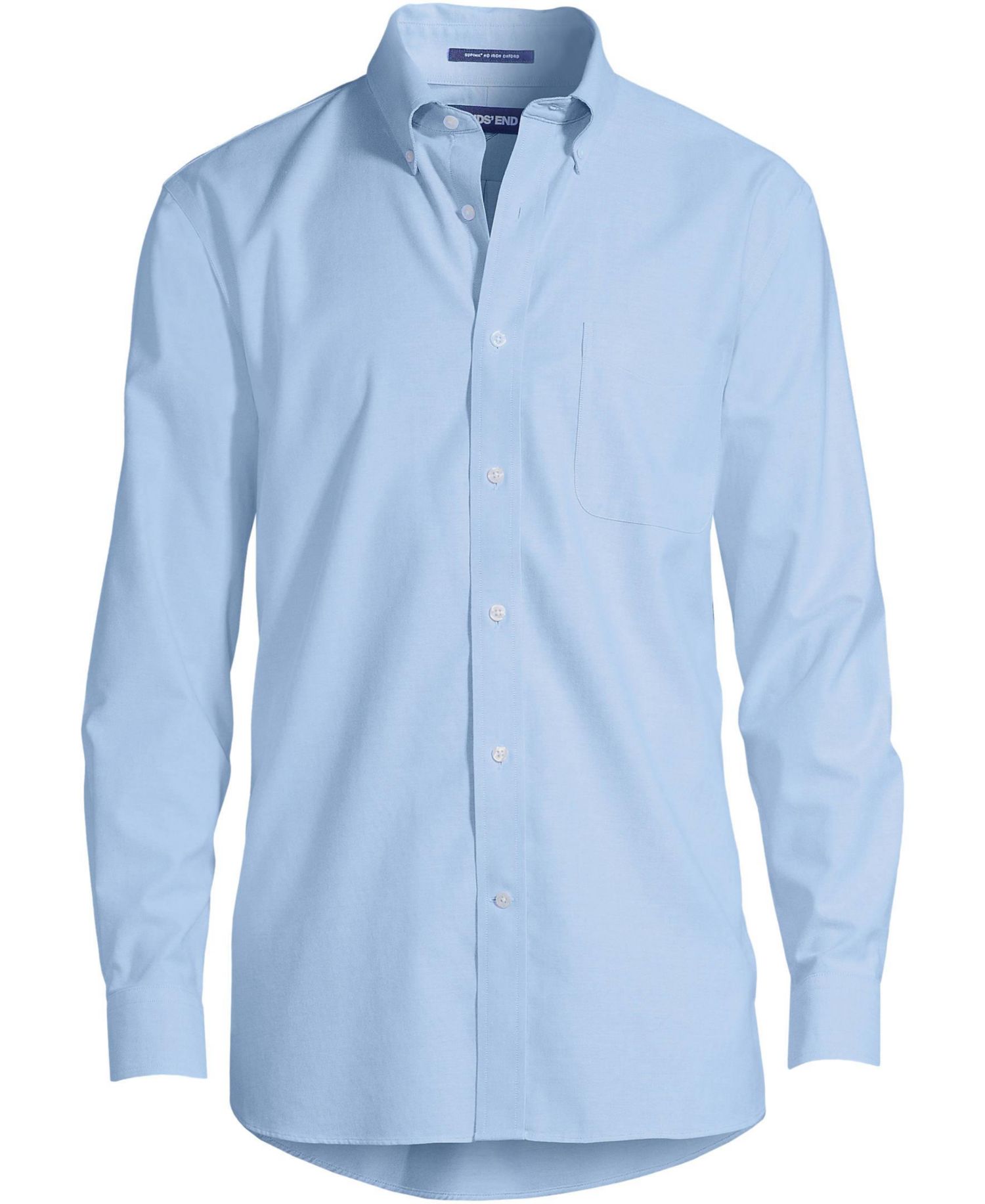 Women's Men's Big and Tall Traditional Fit Solid No Iron Supima Oxford Dress Shirt